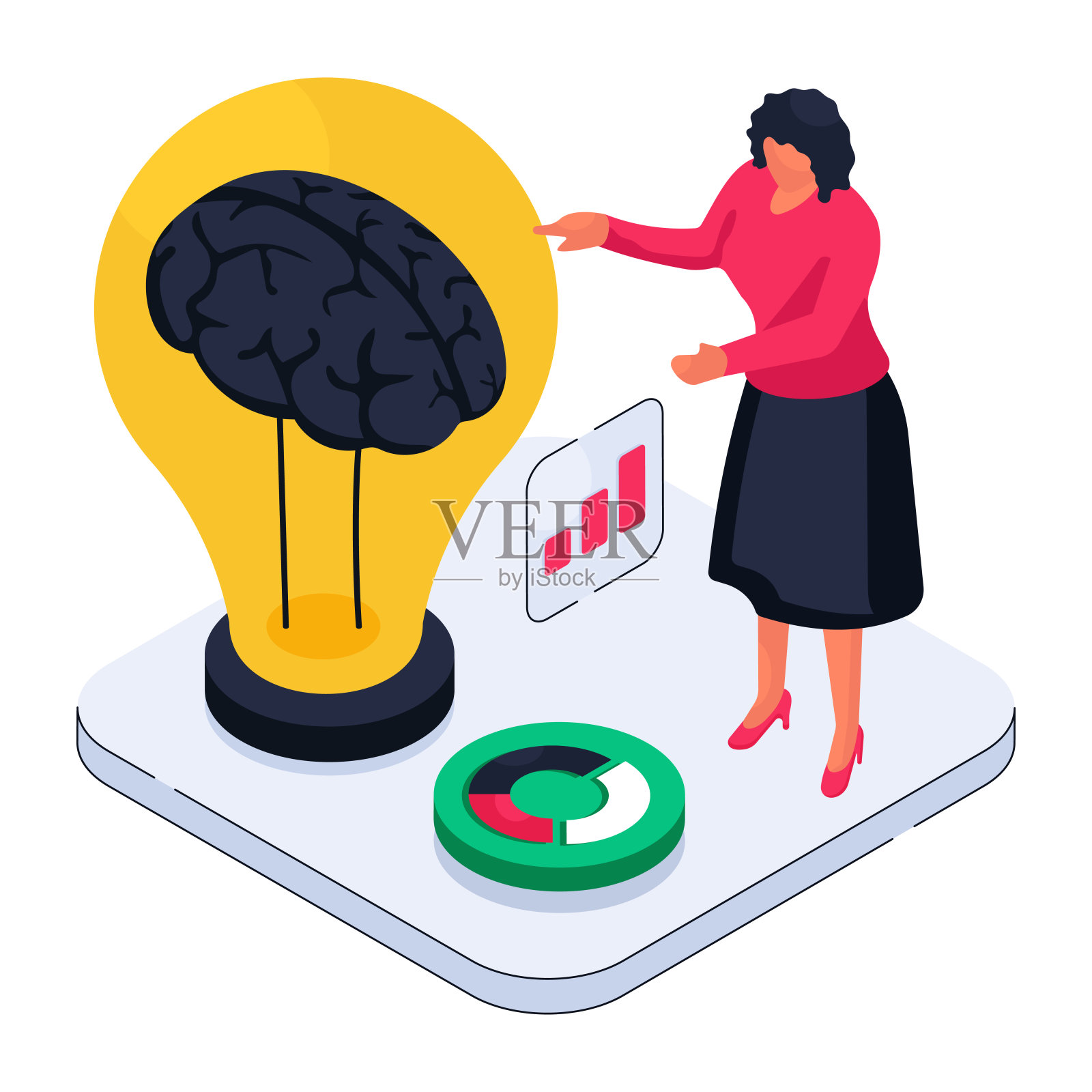 商业理念的现代设计说明插画图片素材