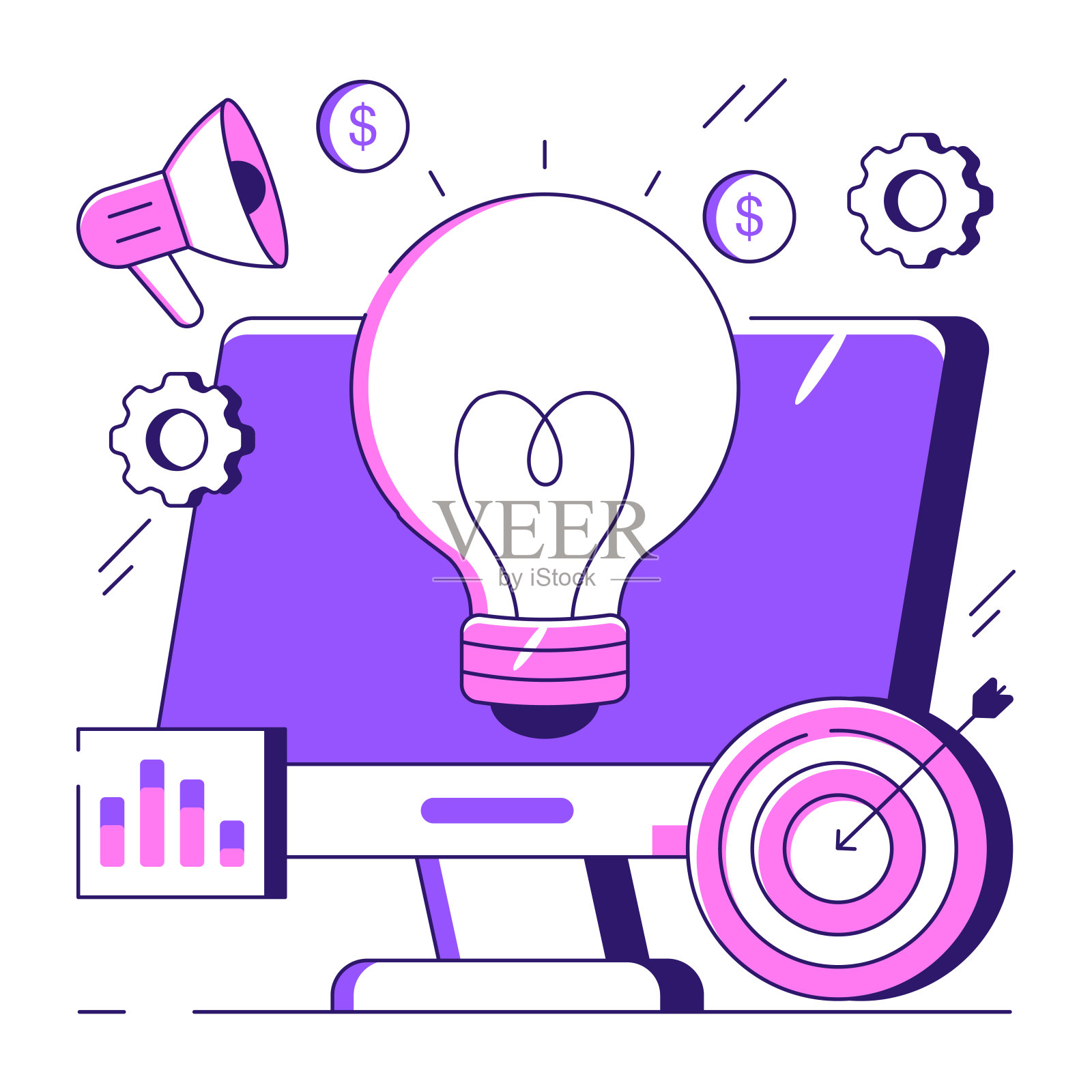 优质设计说明营销理念插画图片素材