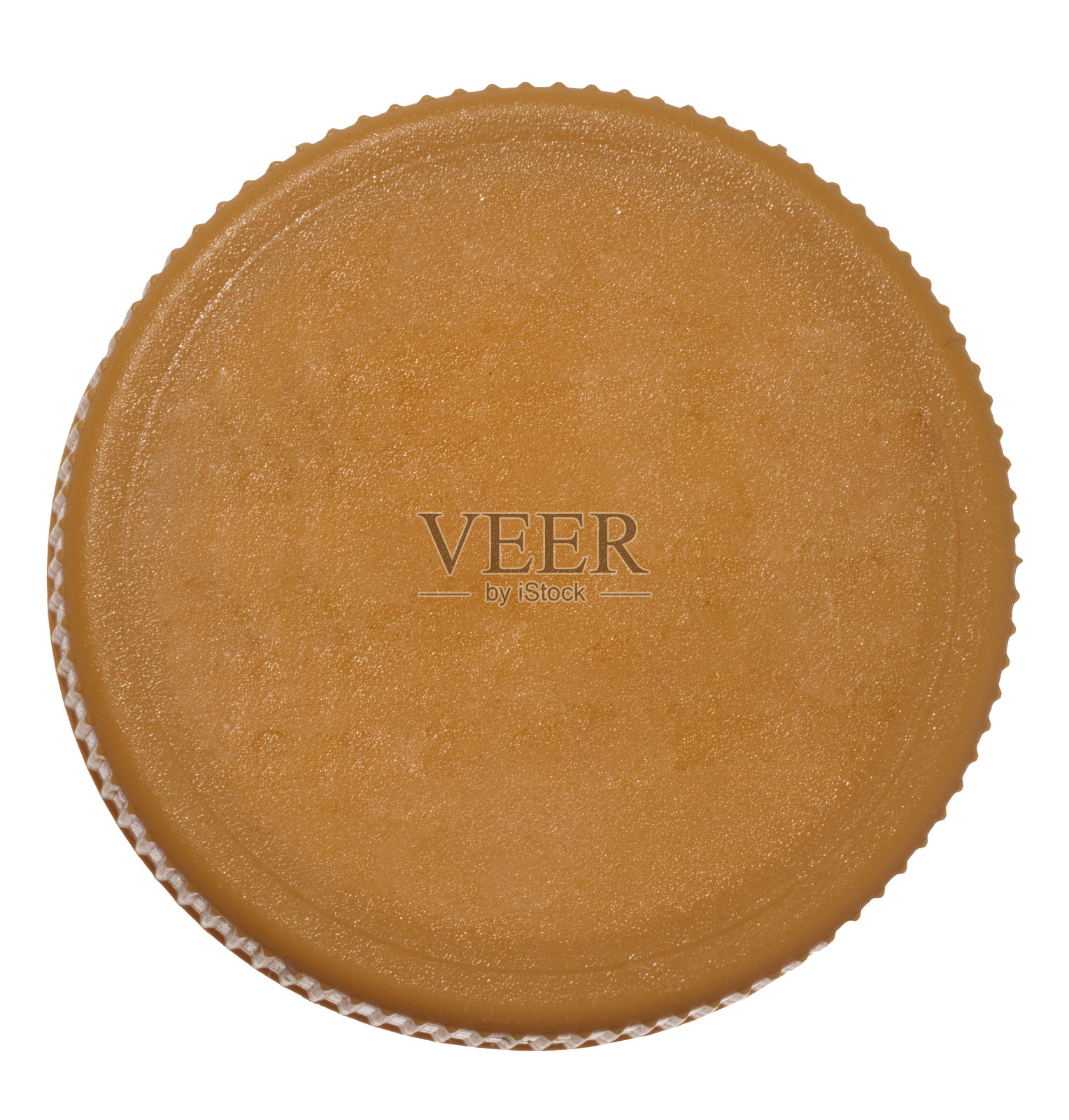 棕色软木在孤立的背景，俯视图照片摄影图片