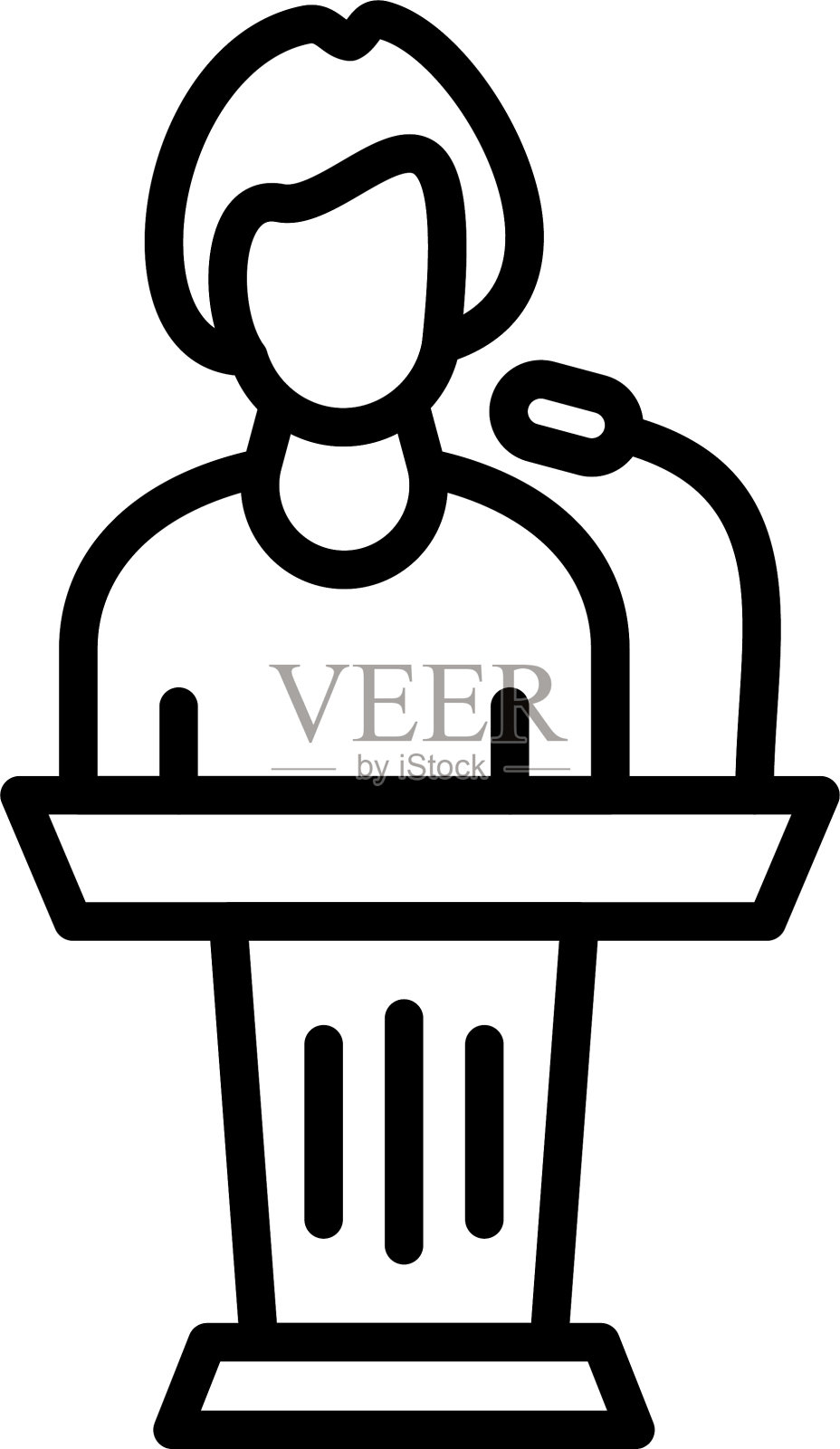 讲台图标插画图片素材