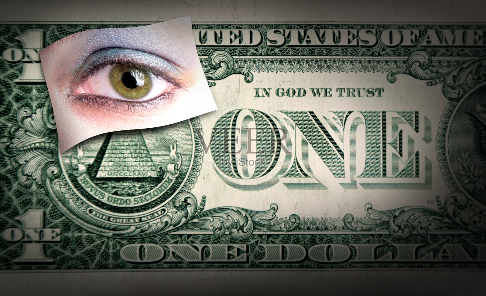 概念上的美国一美元钞票照片摄影图片