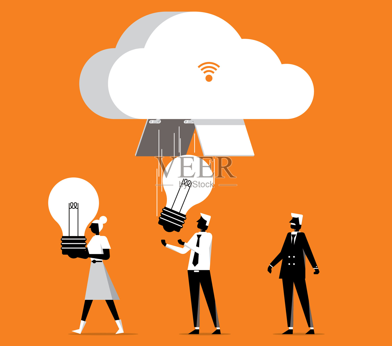 云计算插画图片素材