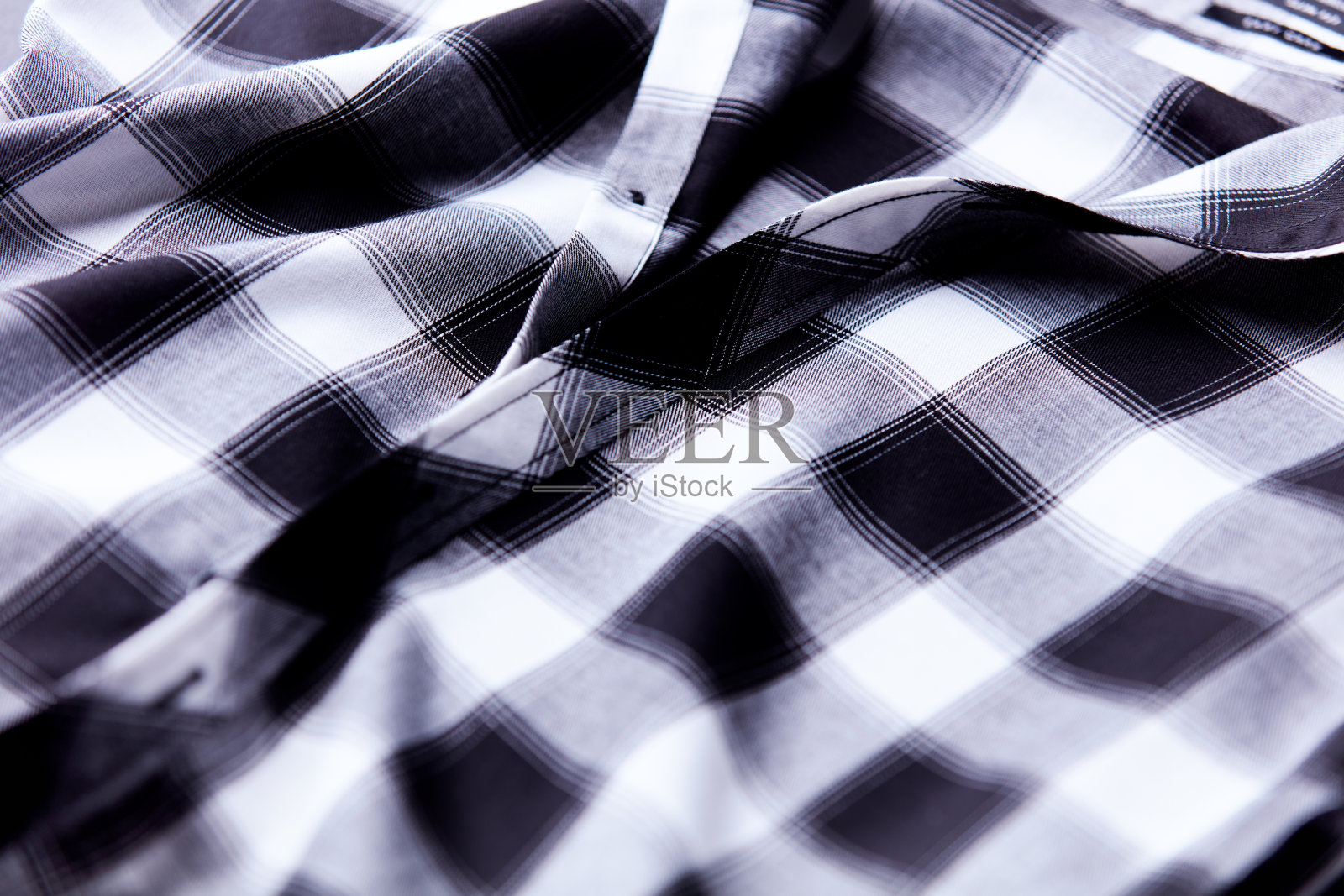 男士格子衬衫的特写。副本的空间。照片摄影图片