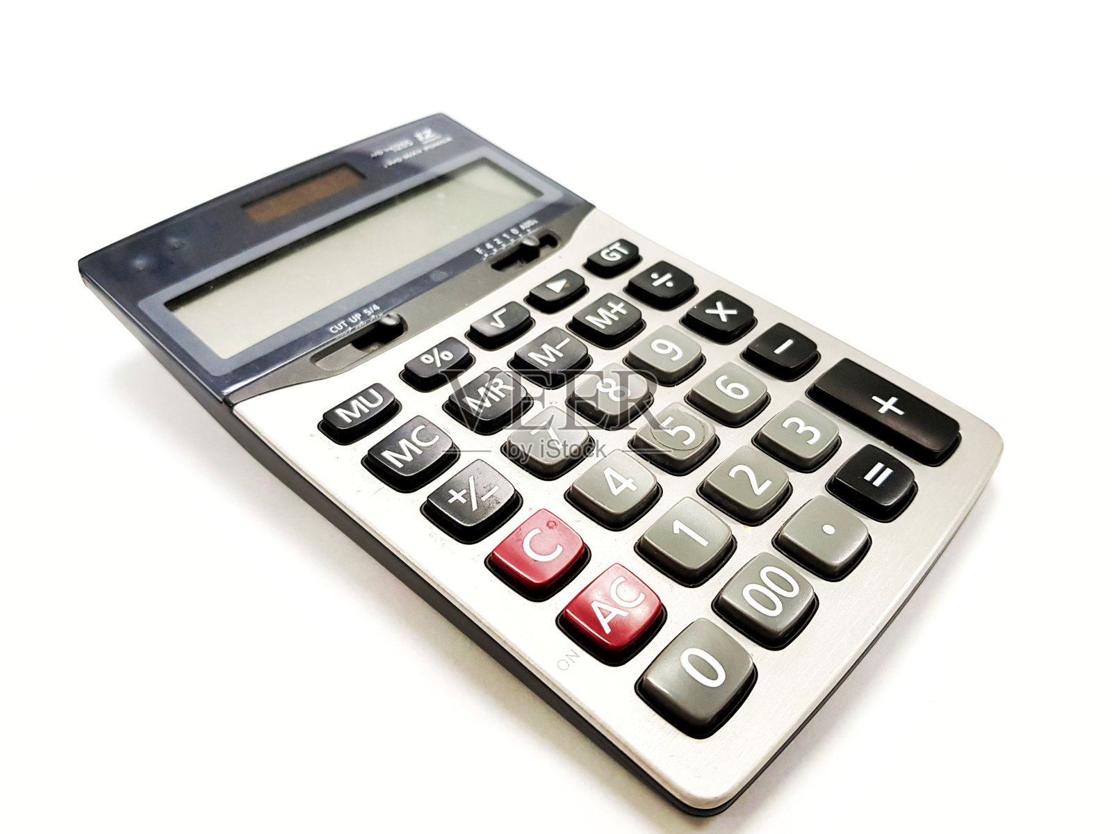 特写计算器在白色背景照片摄影图片