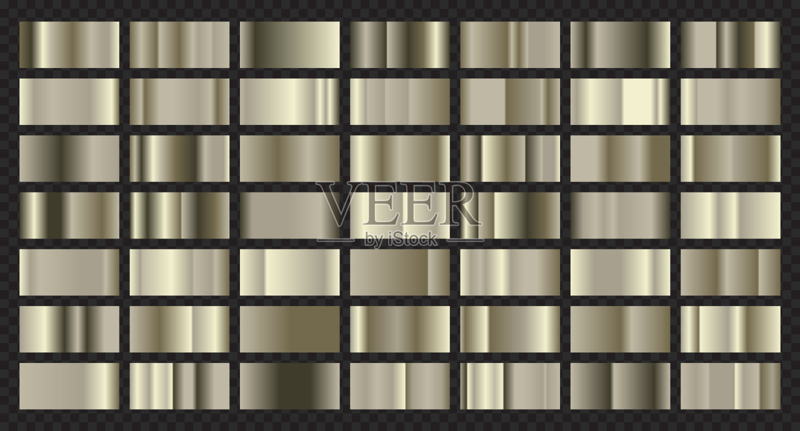 一套钢纹理背景。钢铁背景纹理。钢金属背景模板。金属梯度收集。矢量图插画图片素材