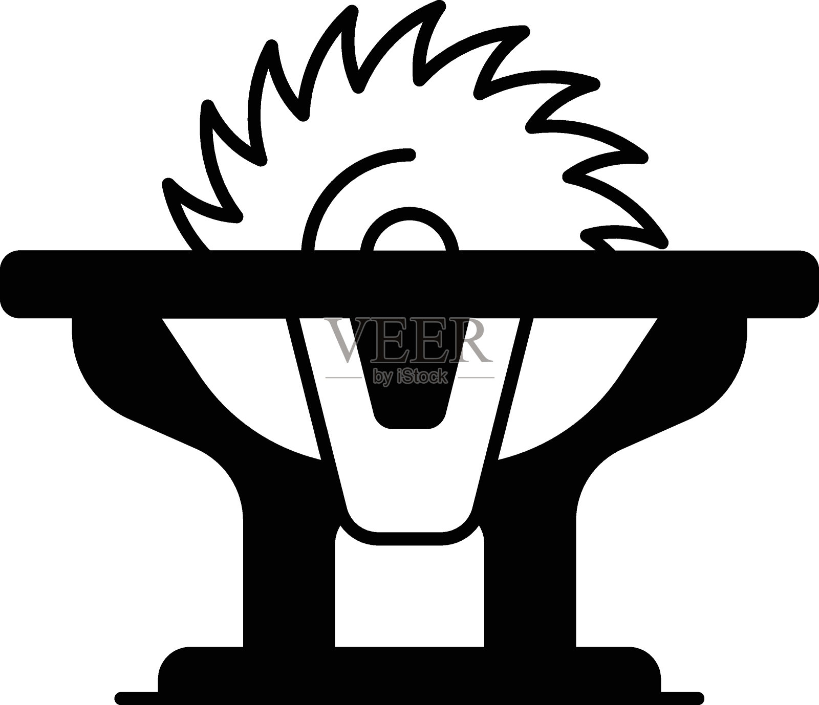 木材切割硬质合金圆盘运行概念，多功能桌锯矢量图标设计，木材和木材符号，林业和森林砍伐标志，森林耕作和林地存量插图插画图片素材