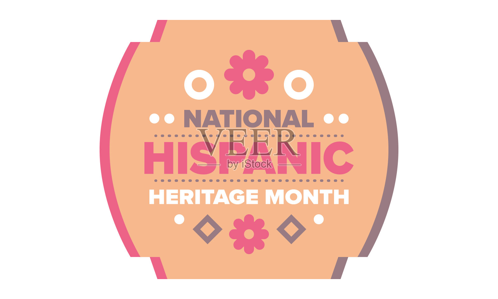 9月和10月是全国西班牙裔传统月。西班牙和拉丁裔美国人的文化。在美国每年庆祝一次。海报、卡片、横幅和背景。矢量图插画图片素材