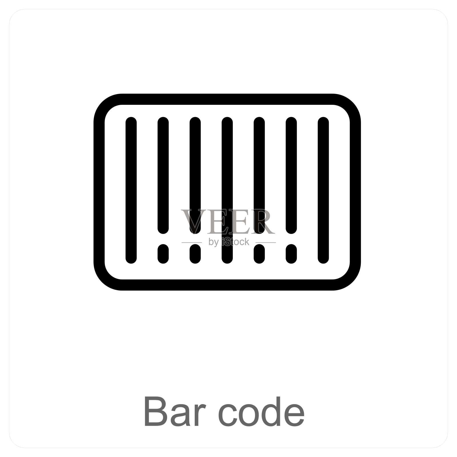 条形码插画图片素材