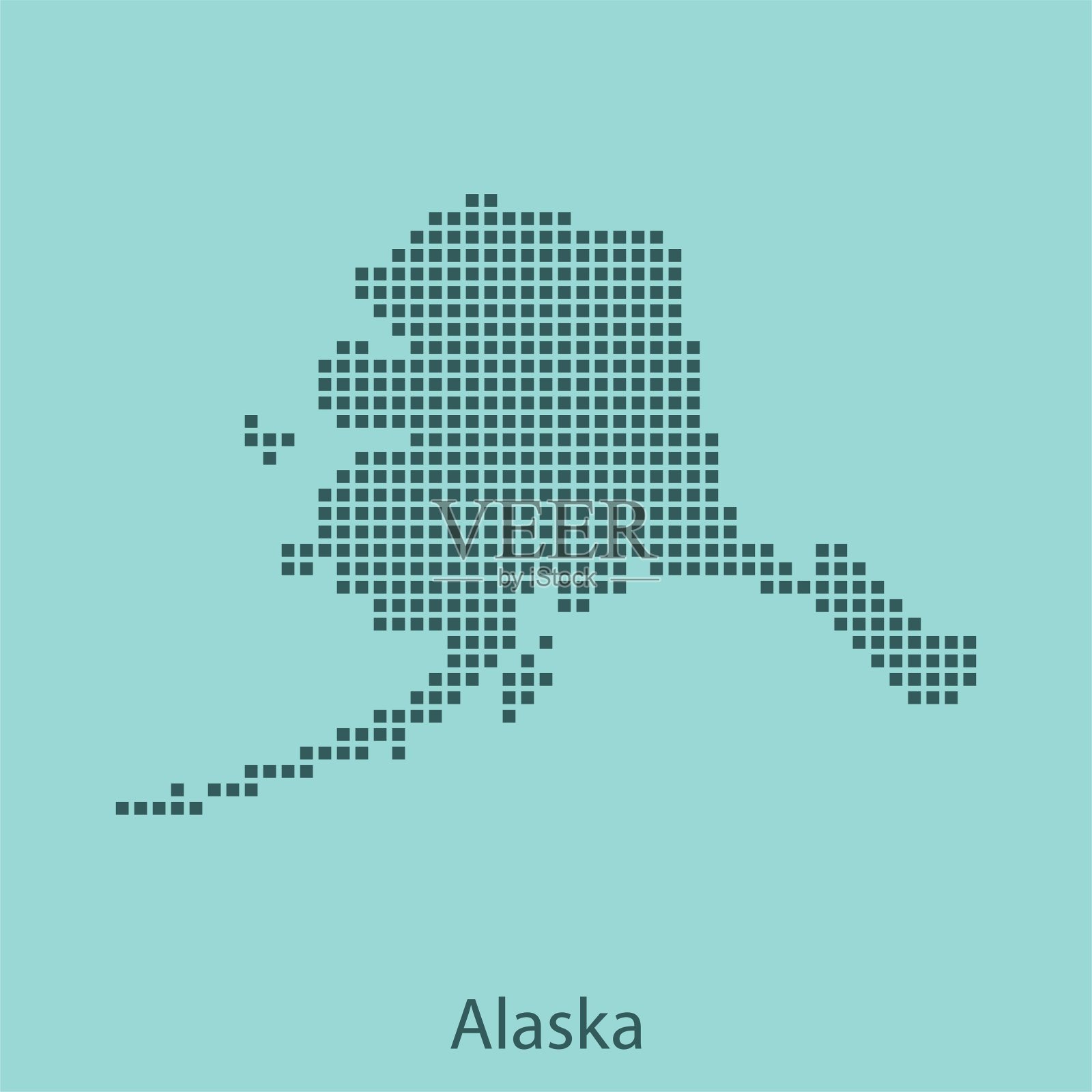 阿拉斯加的地图插画图片素材