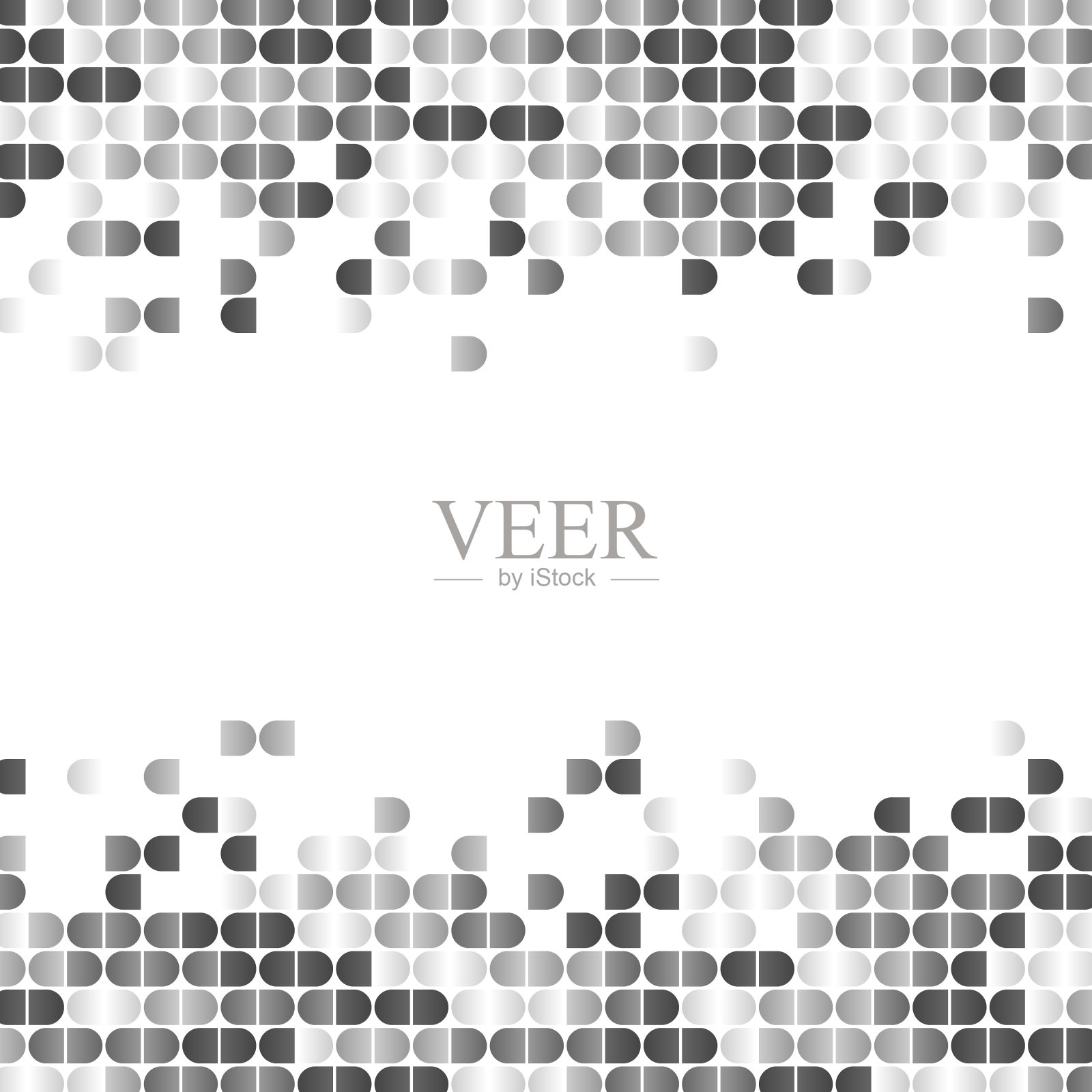 顶部和底部的灰度形状带，围绕中间的复制空间插画图片素材