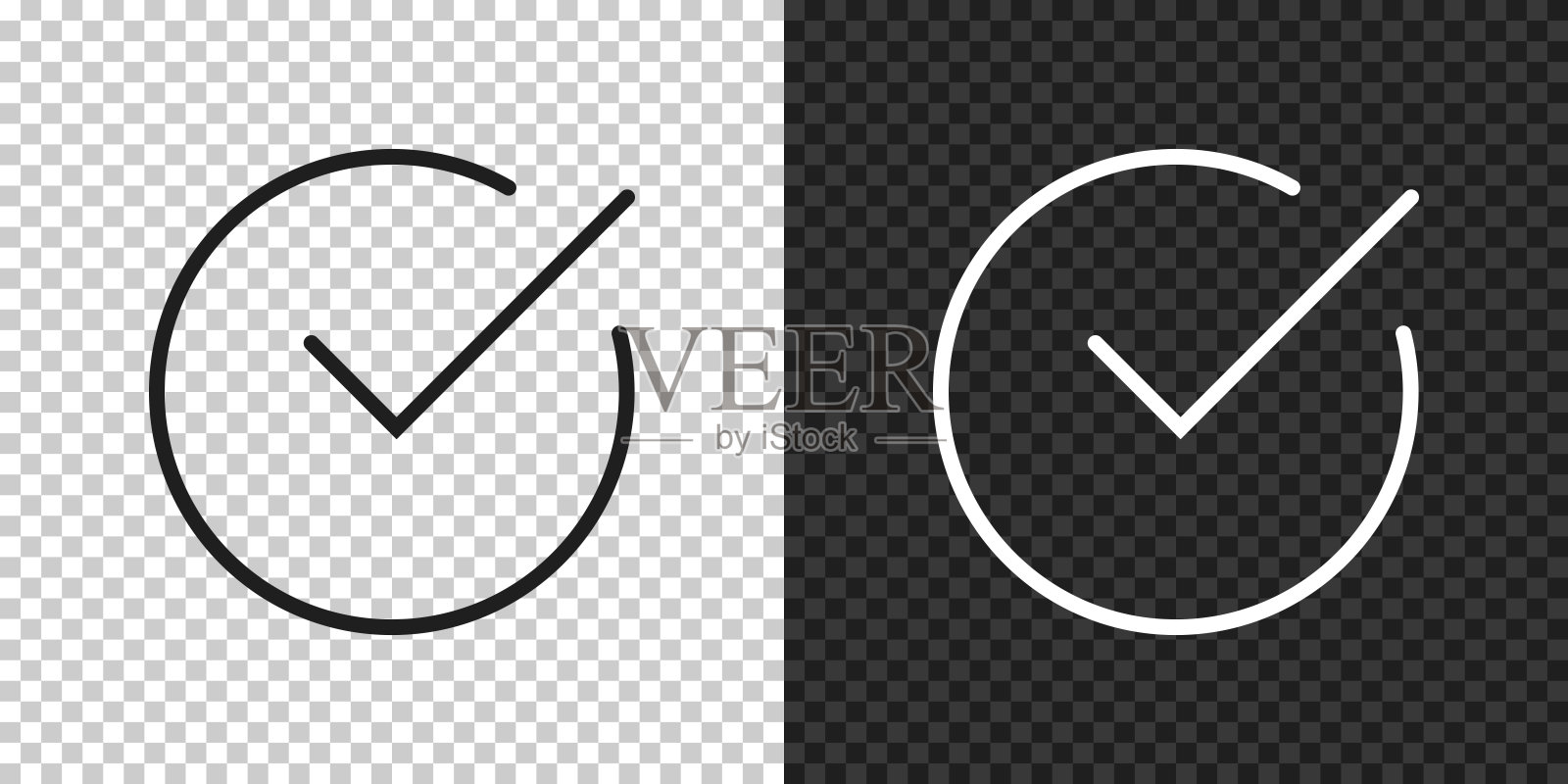 复选标记。空白背景上的设计图标插画图片素材