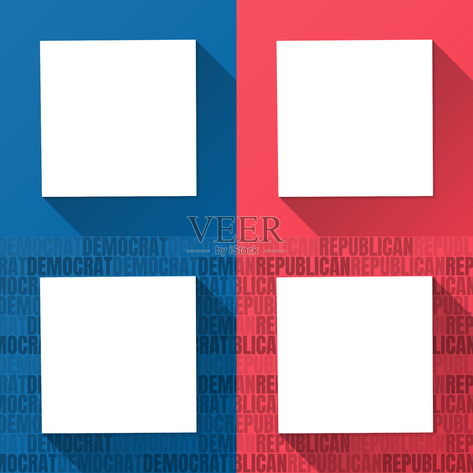 德克萨斯州克罗斯比县。蓝色和红色背景的地图插画图片素材