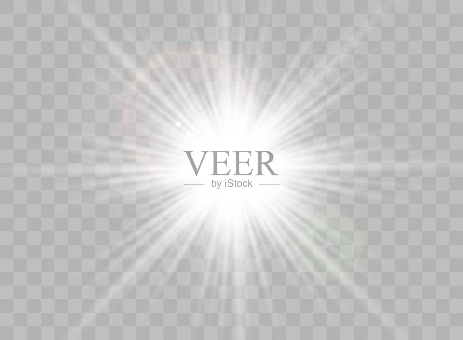 背景是一束光或光束矢量。它的特点是一个抽象的金色光，像聚光灯一样闪烁，金色的阳光在透明的背景上闪闪发光。插画图片素材