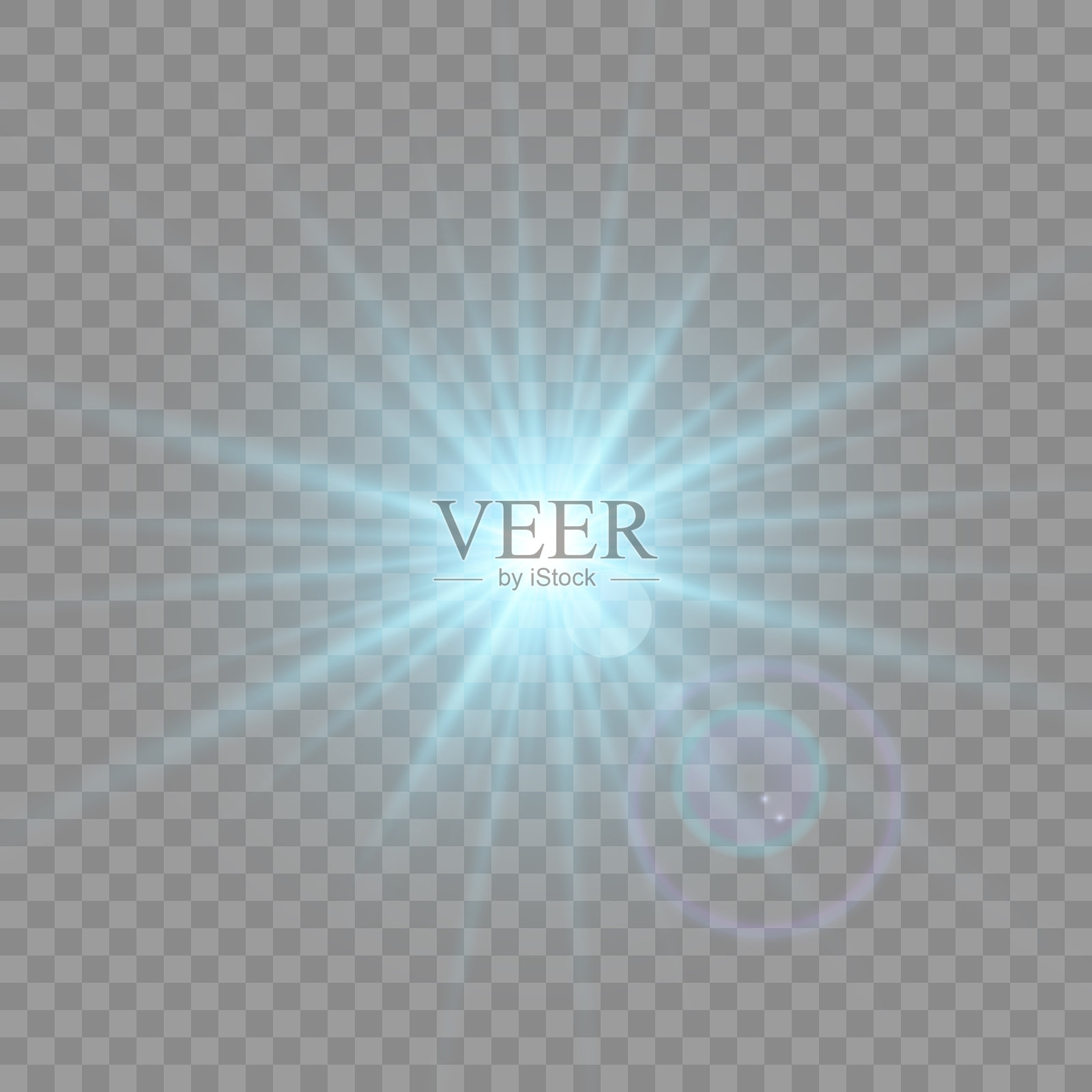 背景是一束光或光束矢量。它的特点是一个抽象的金色光，像聚光灯一样闪烁，金色的阳光在透明的背景上闪闪发光。插画图片素材