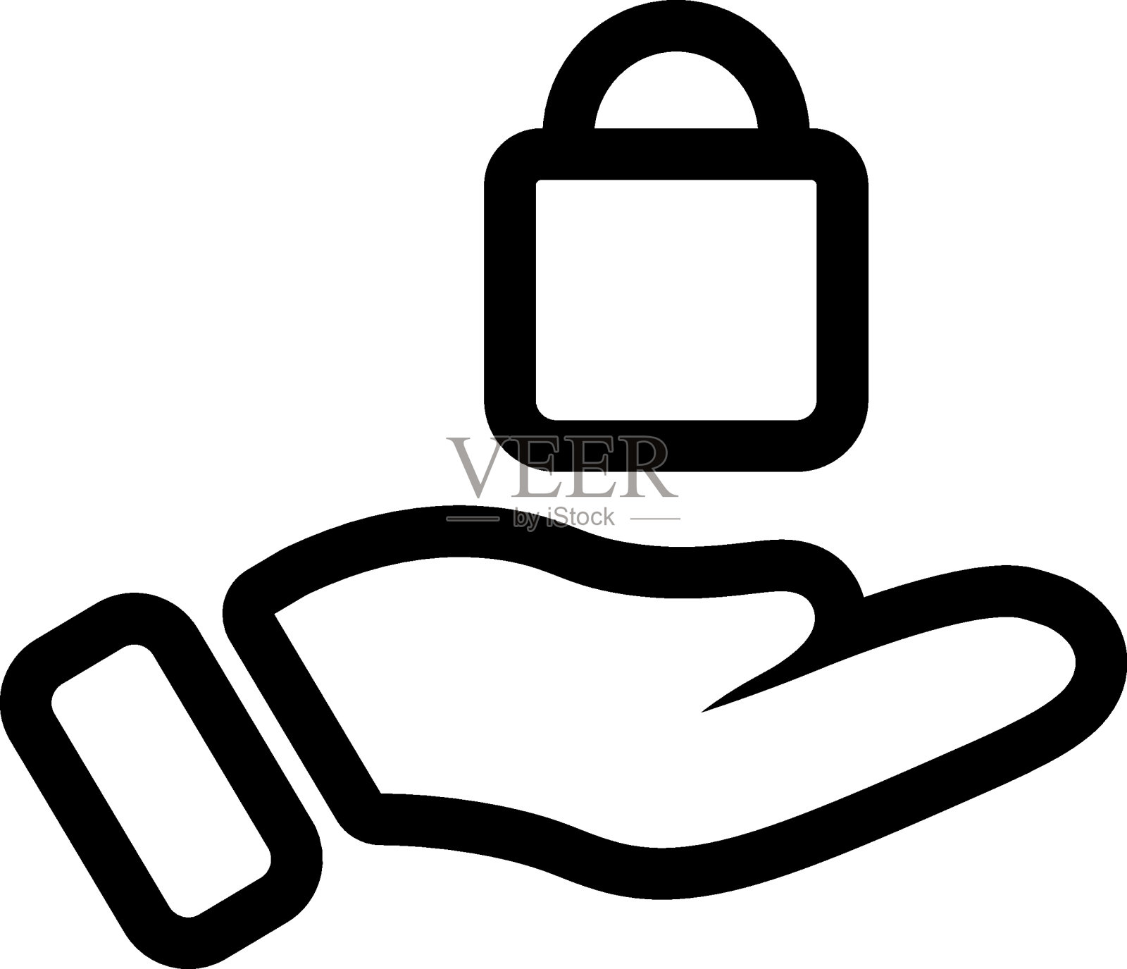 安全网页图标，锁图标插画图片素材