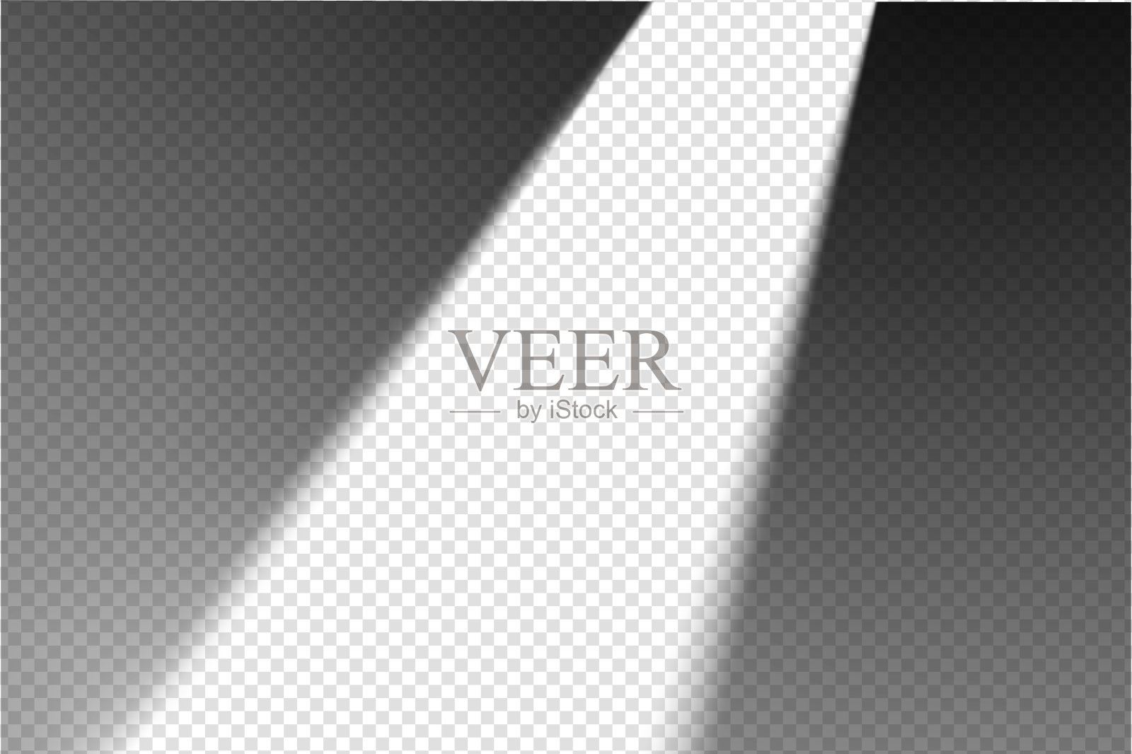 光影效果阴影叠加聚光光束的提灯灯隔离透明背景。插画图片素材