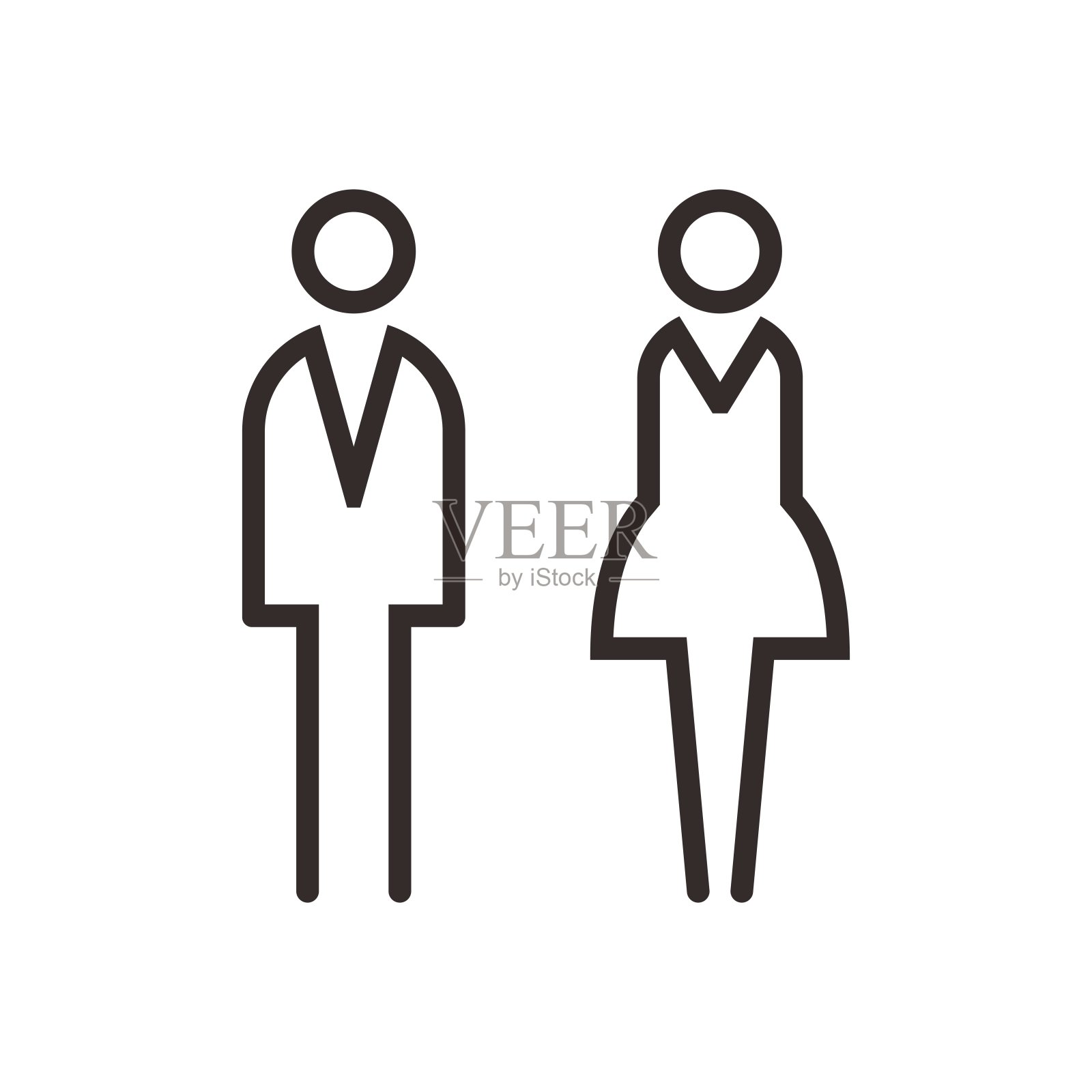 男人和女人图标信息图标志插画图片素材