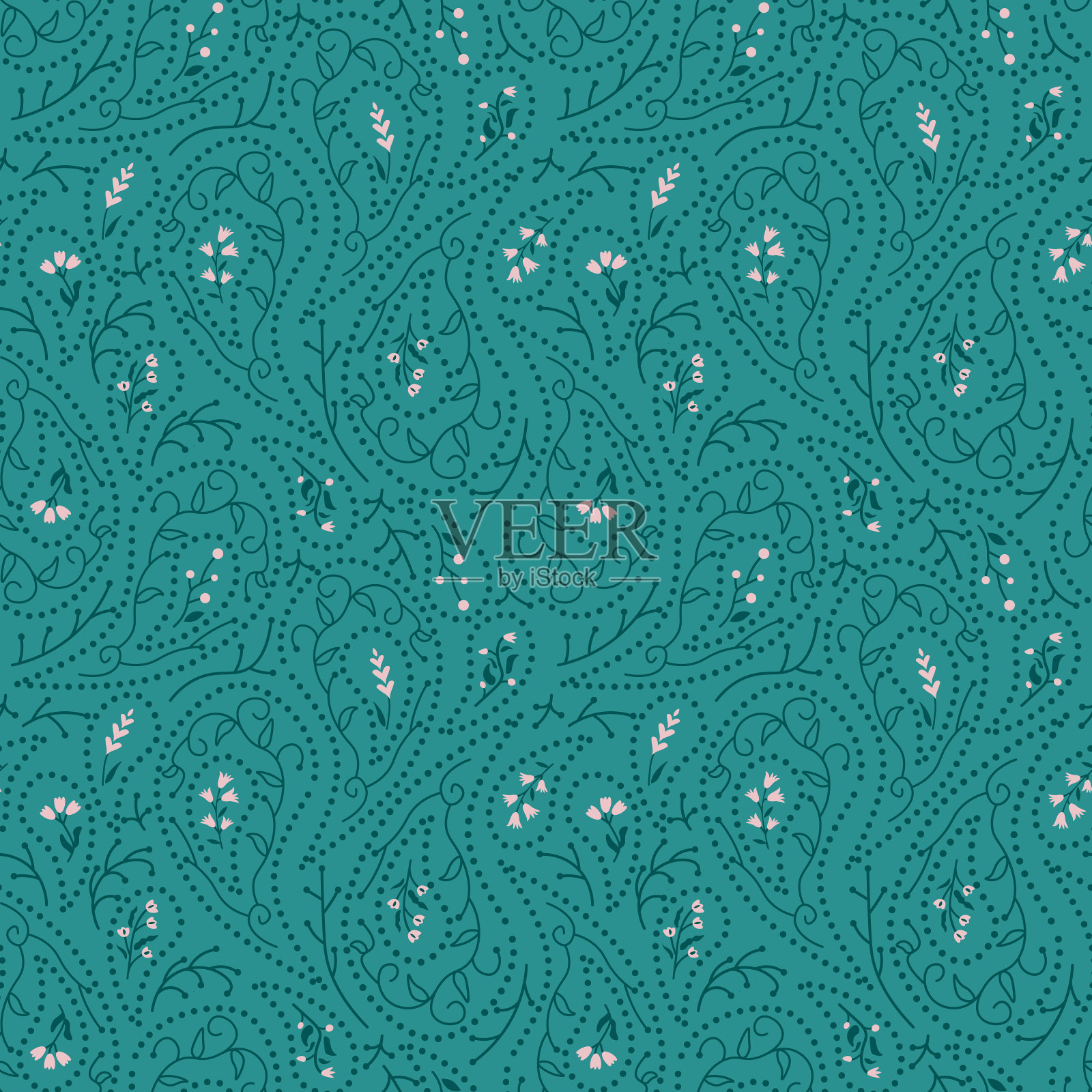 无缝佩斯利花纹插画图片素材