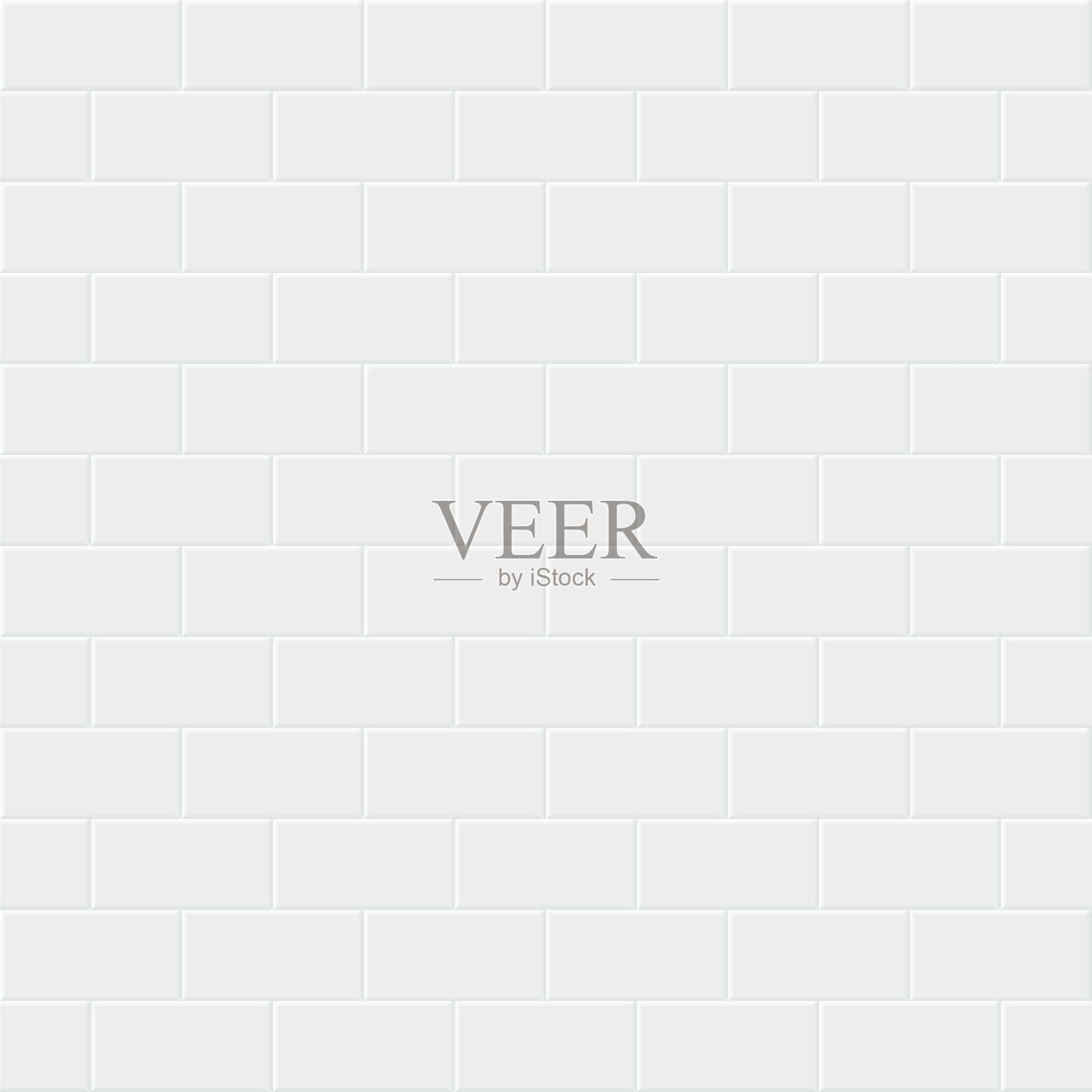 白色马赛克浴室砖砖。墙壁和地板在浴室无缝背景。瓷砖网格图案。逼真的三维矢量插图插画图片素材