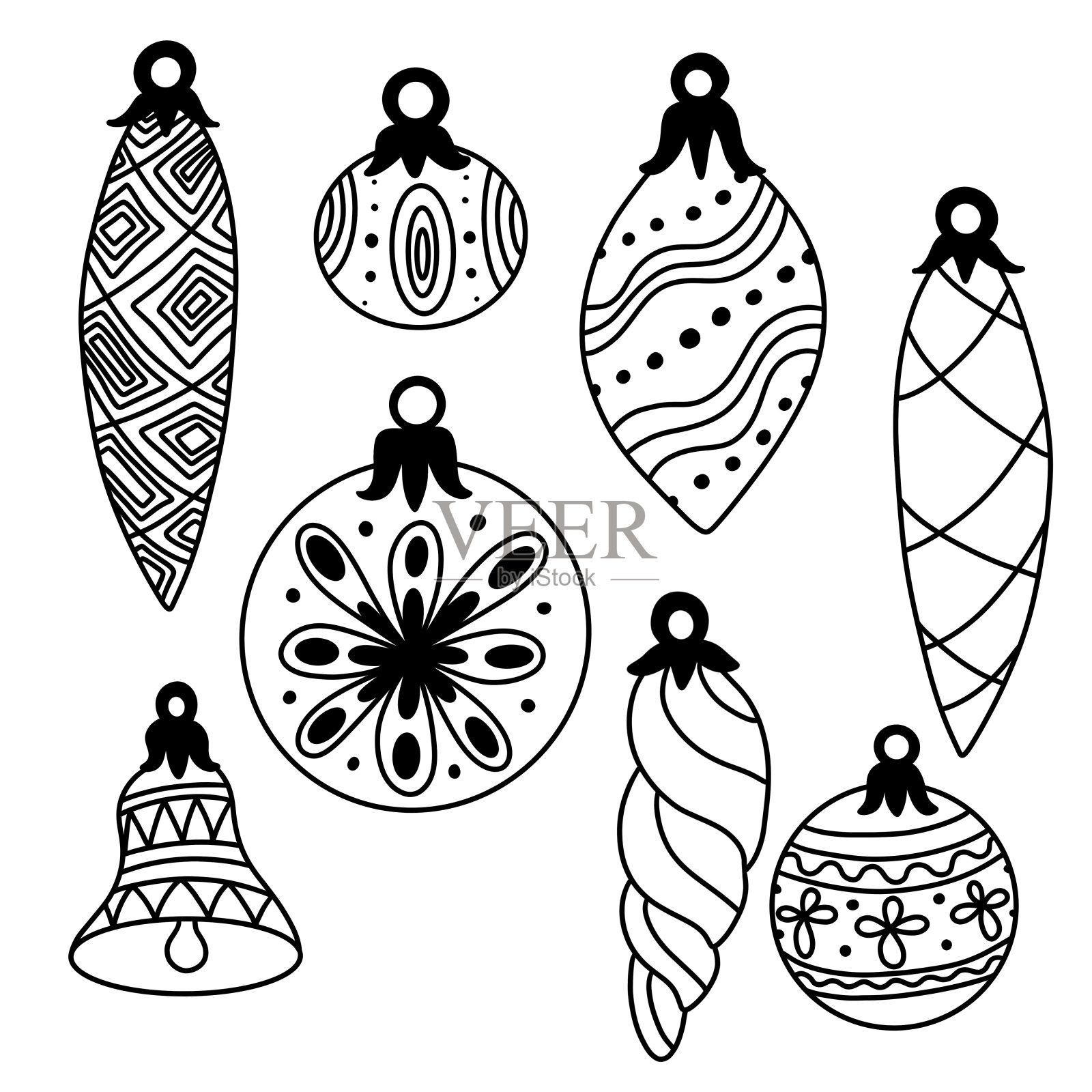 冬季圣诞树的包装纸图案插画图片素材