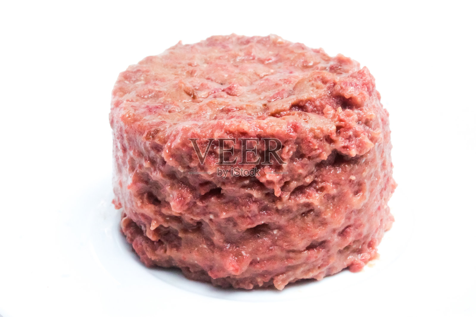 罐头腌牛肉孤立在白色背景上照片摄影图片