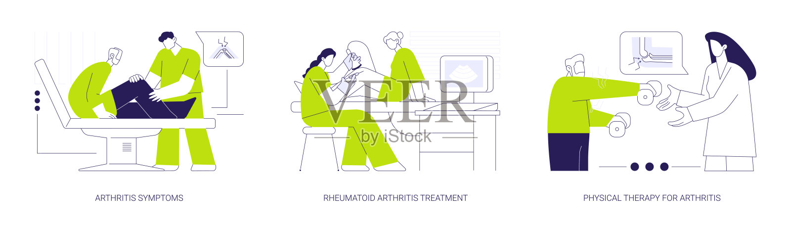 风湿病抽象概念矢量插图。插画图片素材