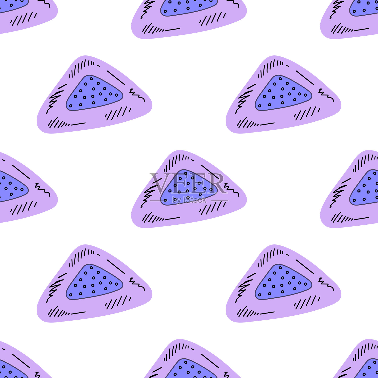 矢量平面学校和办公用品插图。橡皮无缝图案。回到学校。学校必备插图。插画图片素材