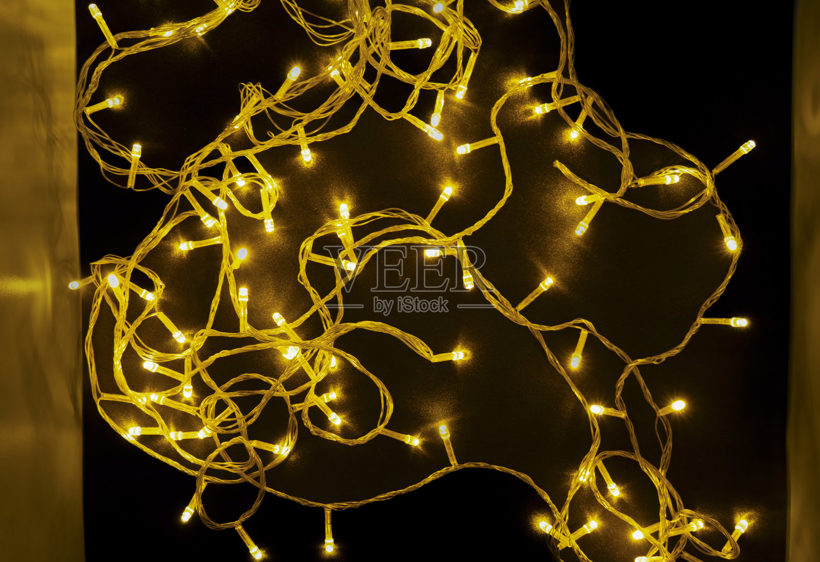 圣诞灯温暖闪烁线LED灯的节日庆祝活动照片摄影图片