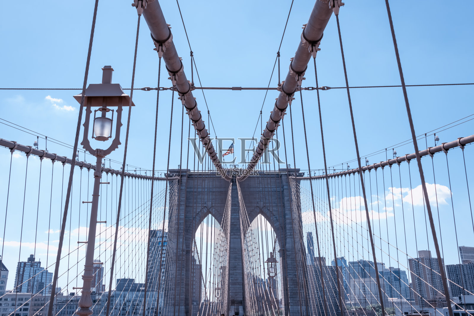 纽约的布鲁克林大桥照片摄影图片