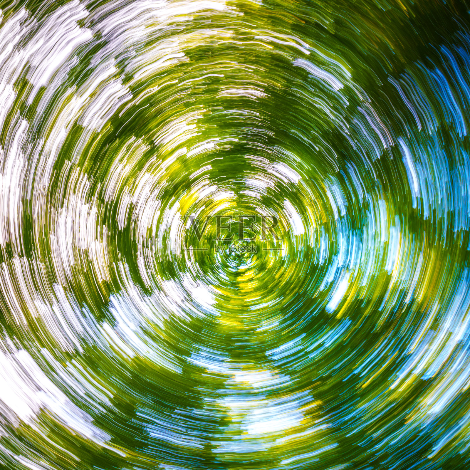 螺旋运动抽象具有绿色和蓝色色调的艺术体验和设计照片摄影图片