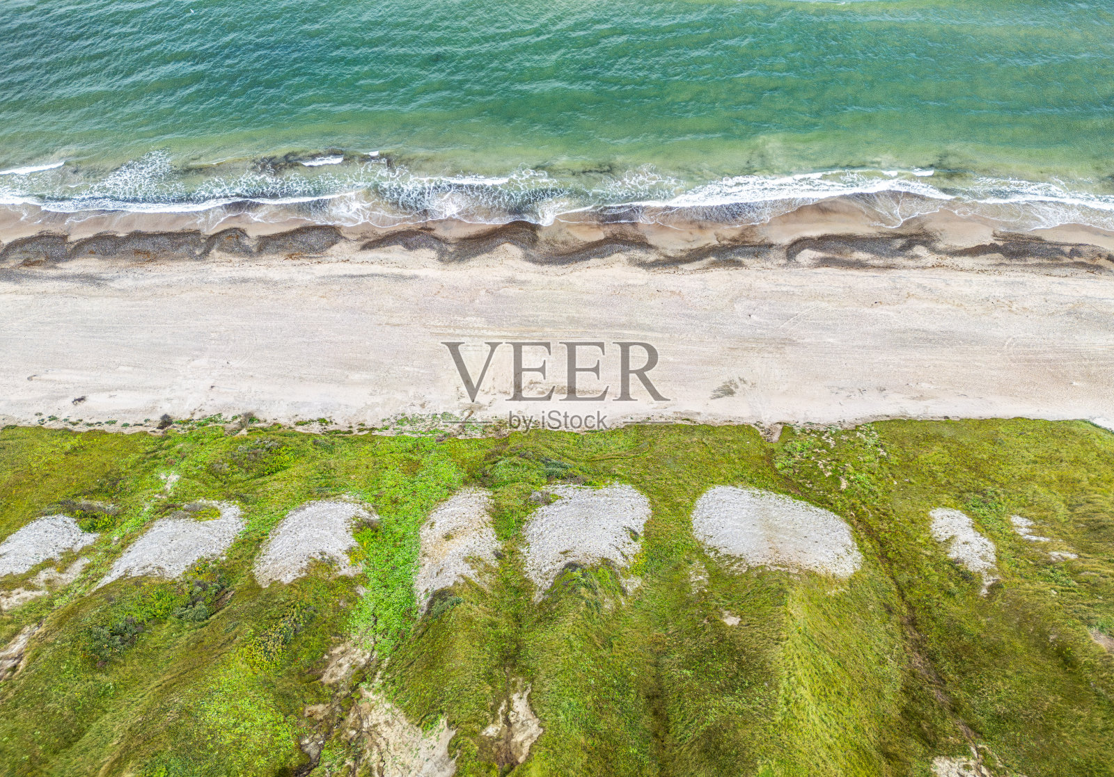 丹麦北海海岸的sinklovene天然悬崖照片摄影图片