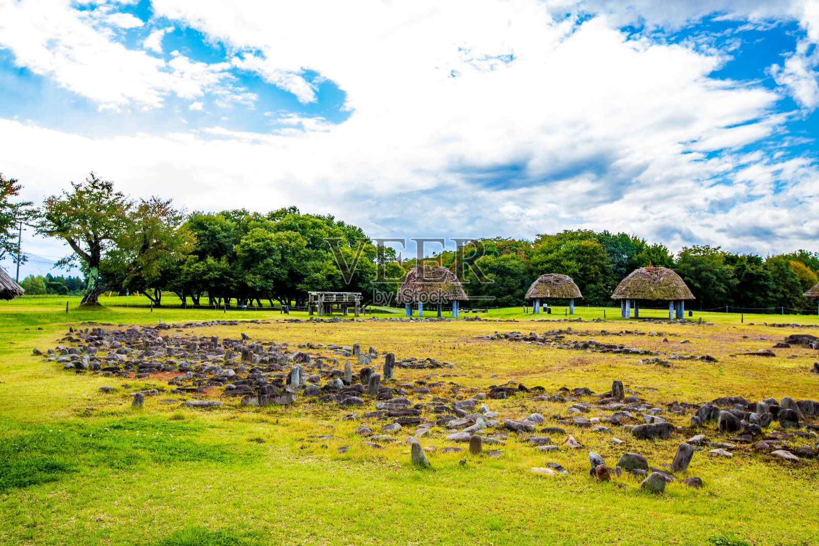 秋田县的玉石圈照片摄影图片