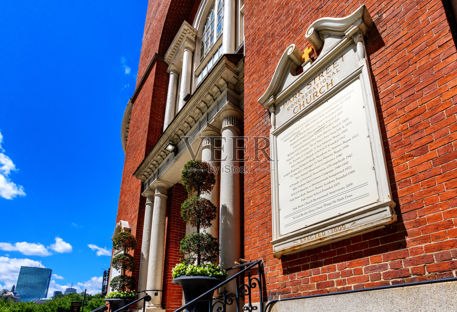公园街教堂-市中心区-波士顿马萨诸塞州照片摄影图片