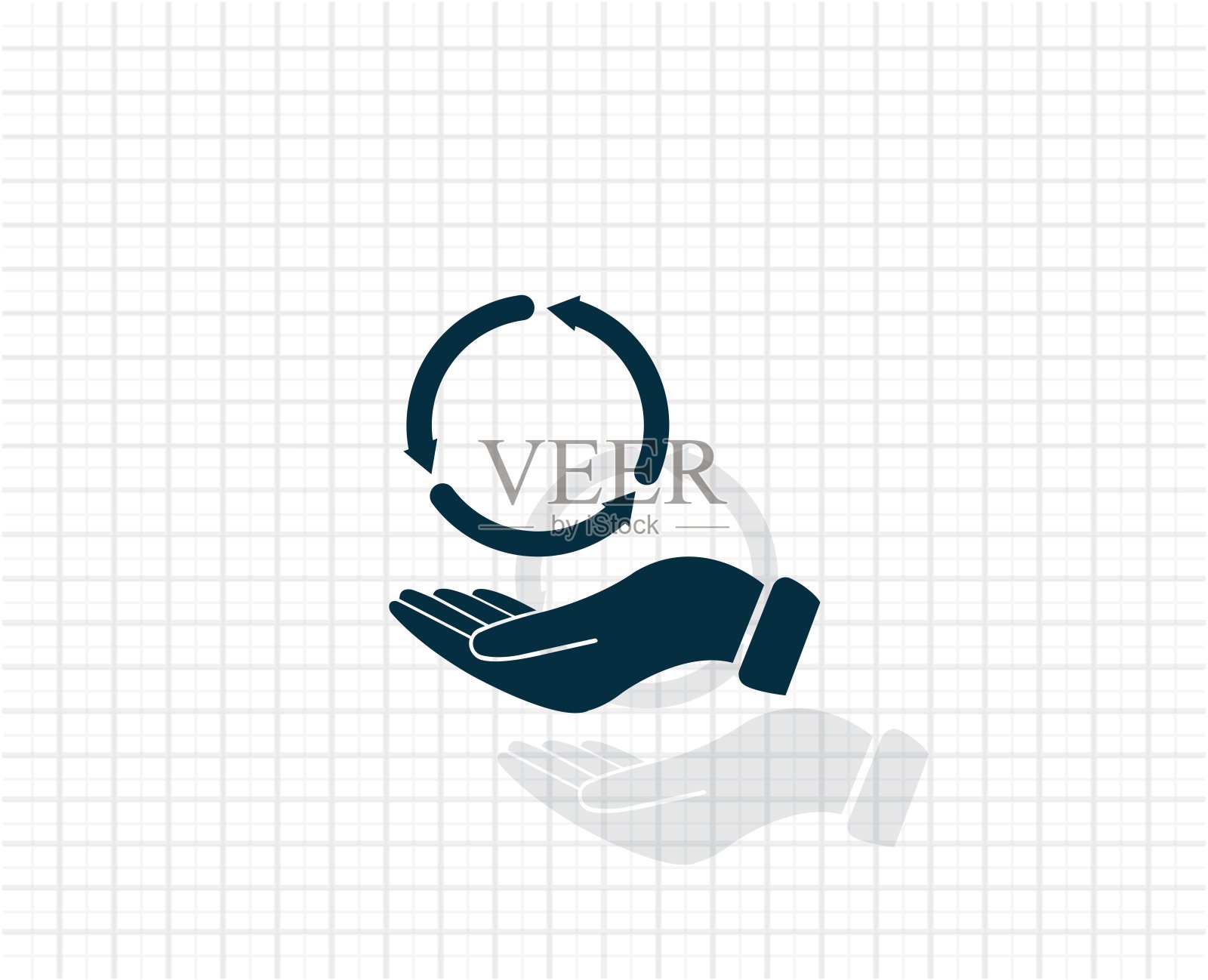 矢量图标的深色插画图片素材