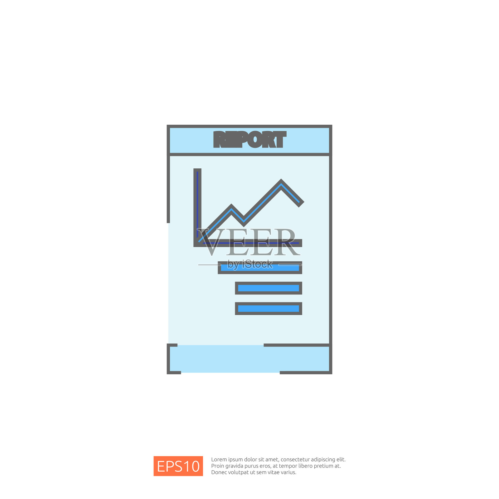 报告图标与图表，数据分析。简单和现代的设计信息图表和演示文稿。插画图片素材