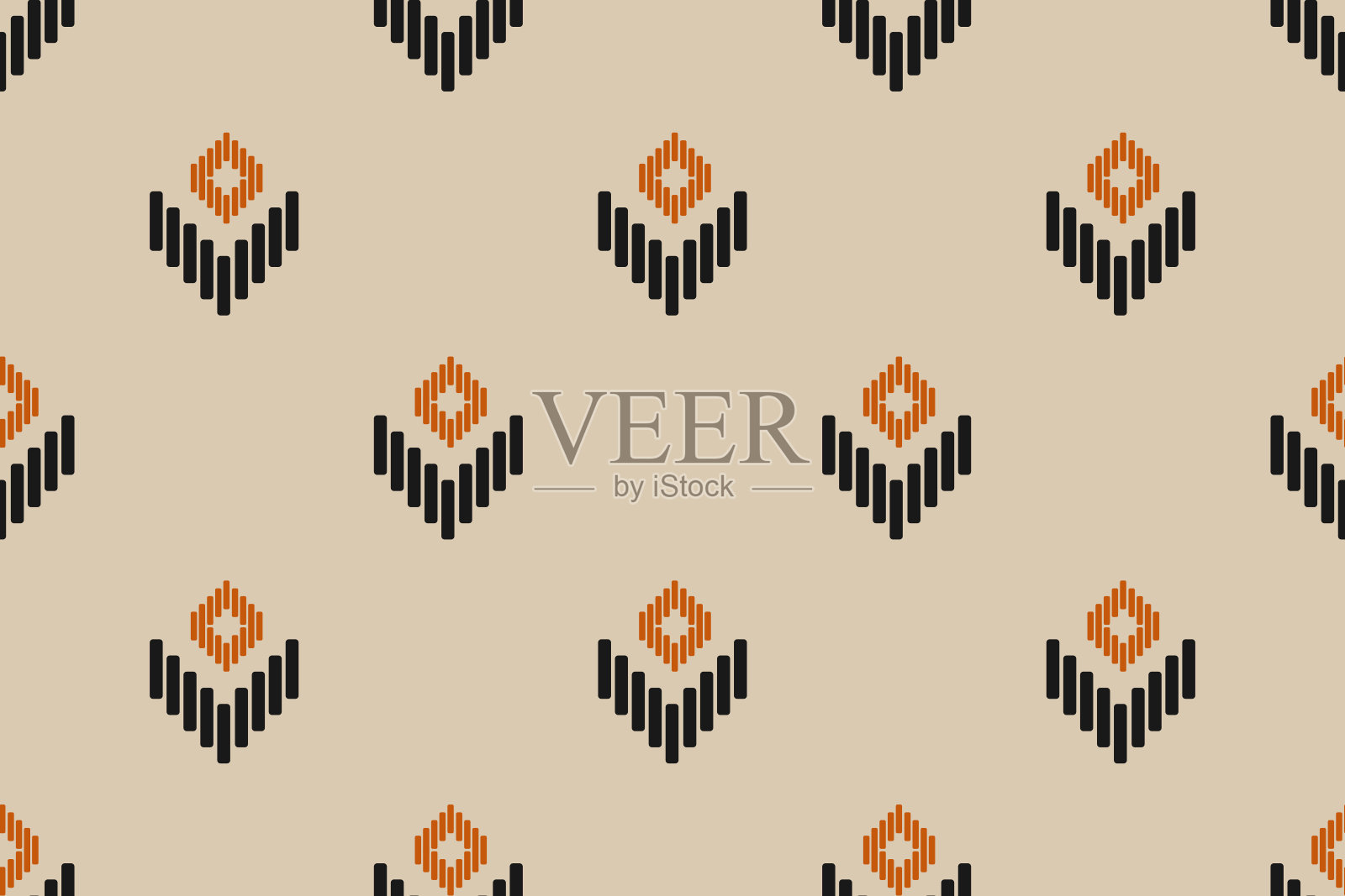 几何民族东方无缝图案传统。面料印度风格。插画图片素材