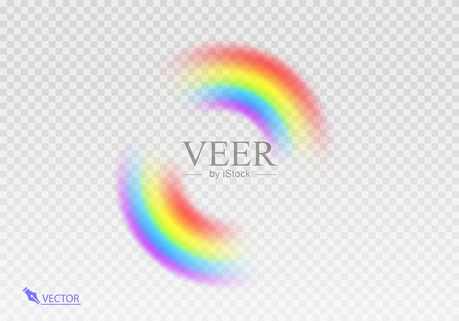 彩虹形状的拱门现实孤立的透明背景。插画图片素材