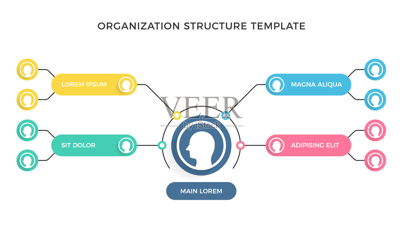 组织结构模板插画图片素材