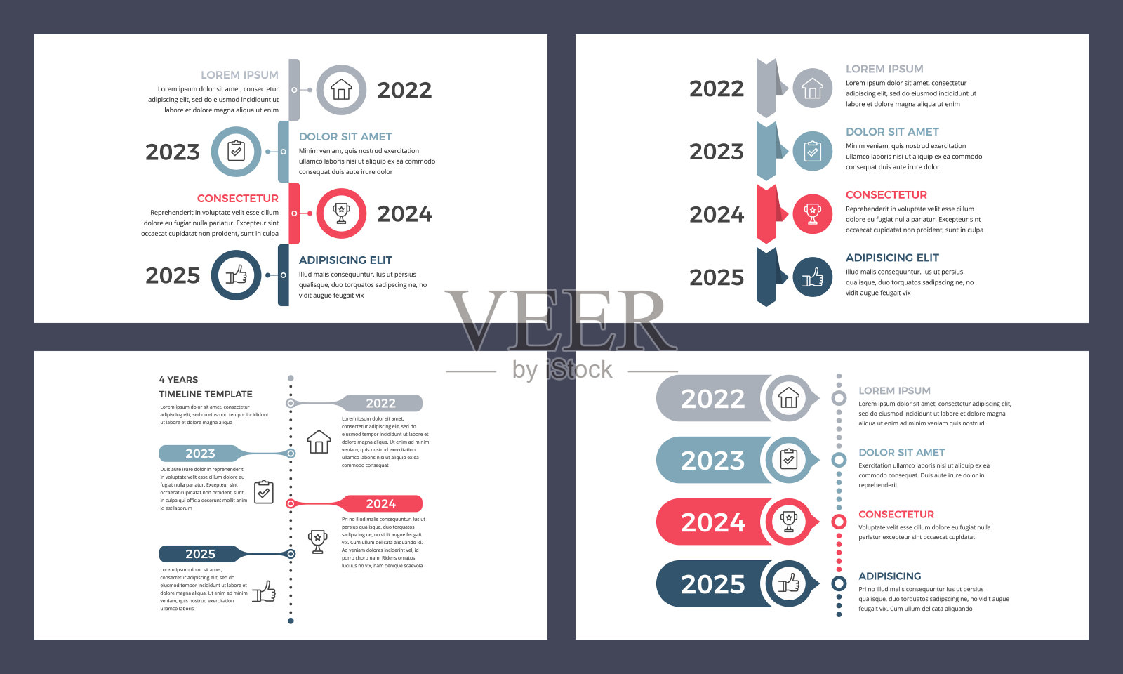 时间轴演示幻灯片插画图片素材