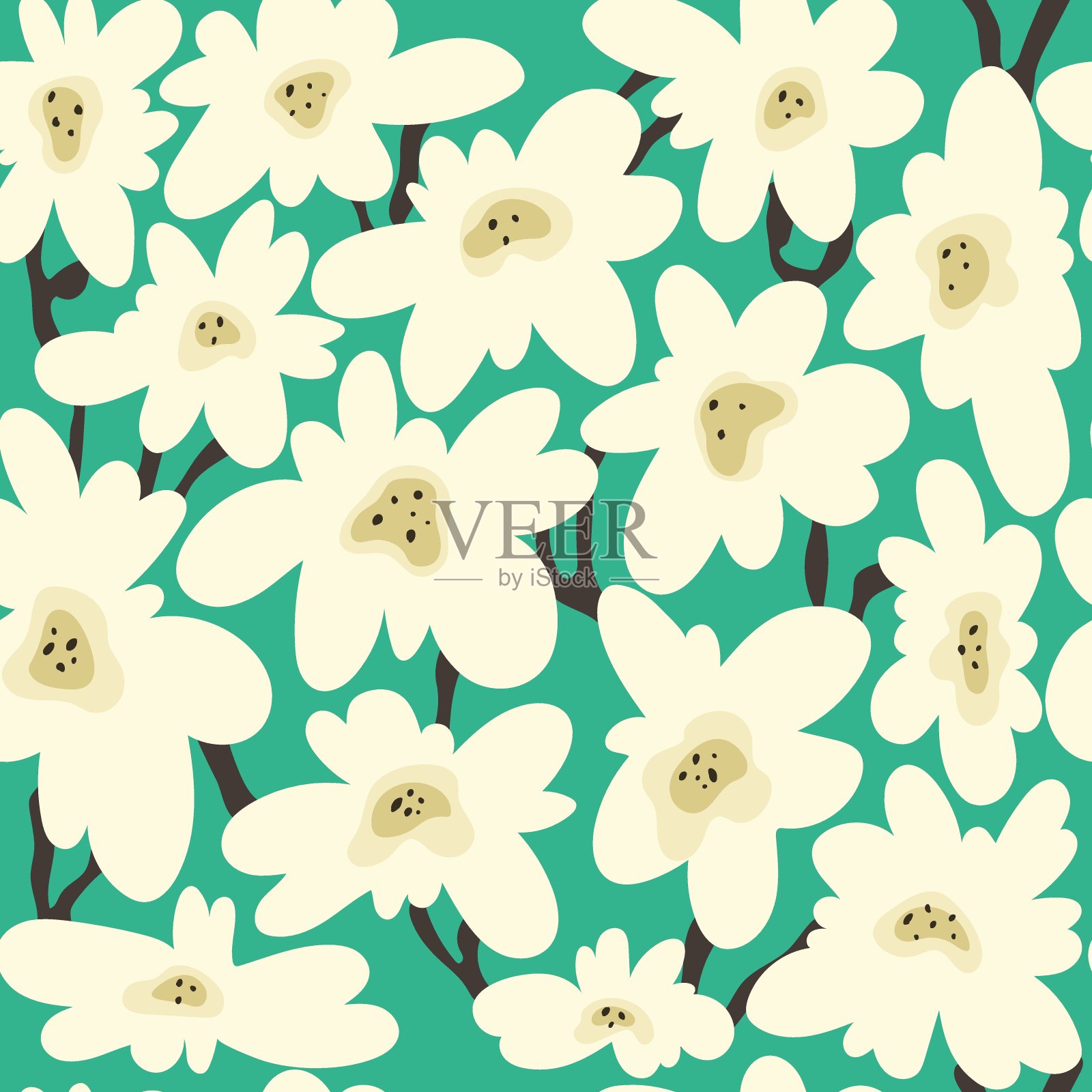 花qw2-2插画图片素材