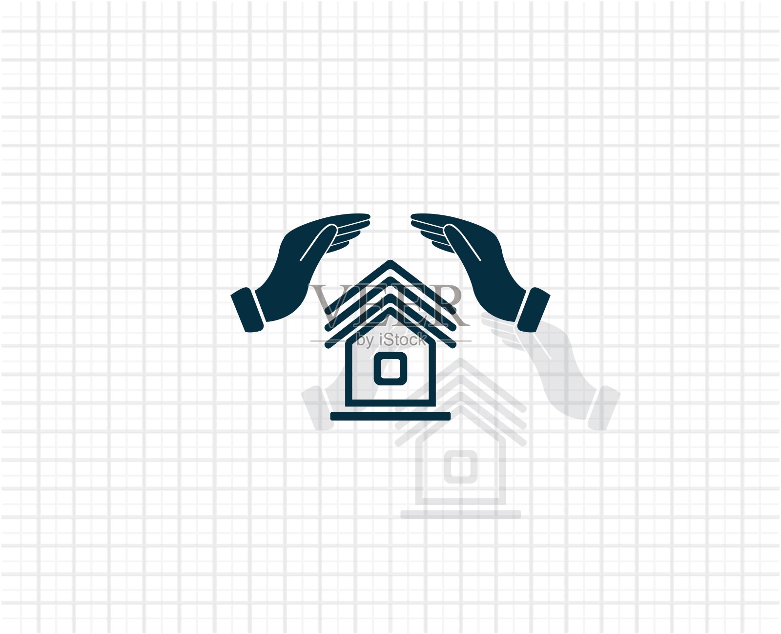 矢量图标的深色插画图片素材