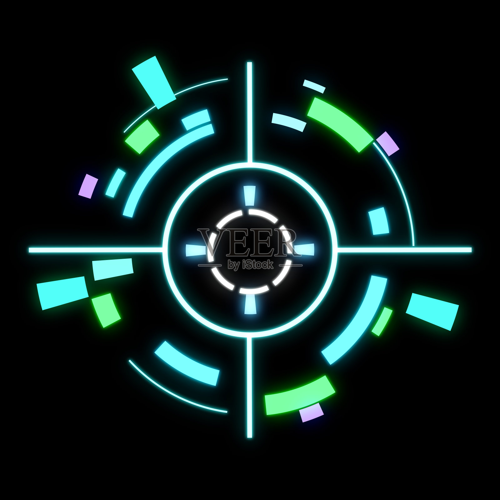 HUD科幻显示信息图插画图片素材