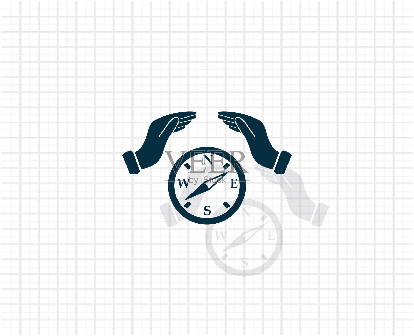 矢量图标的深色插画图片素材