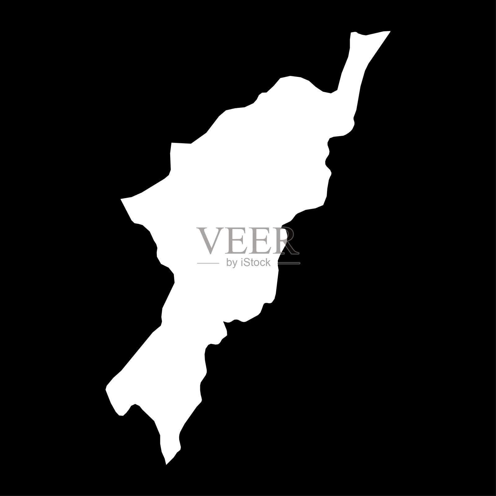 阿达马瓦州地图，尼日利亚的行政区划。矢量插图。插画图片素材