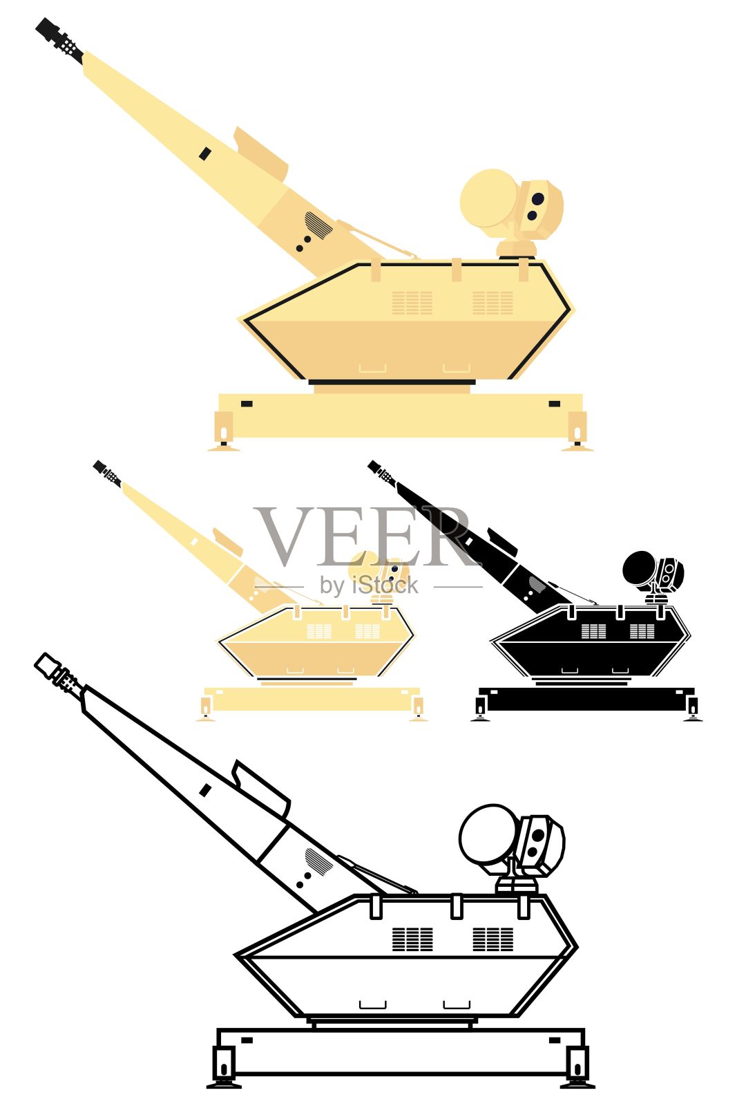 防空系统遥控插画图片素材