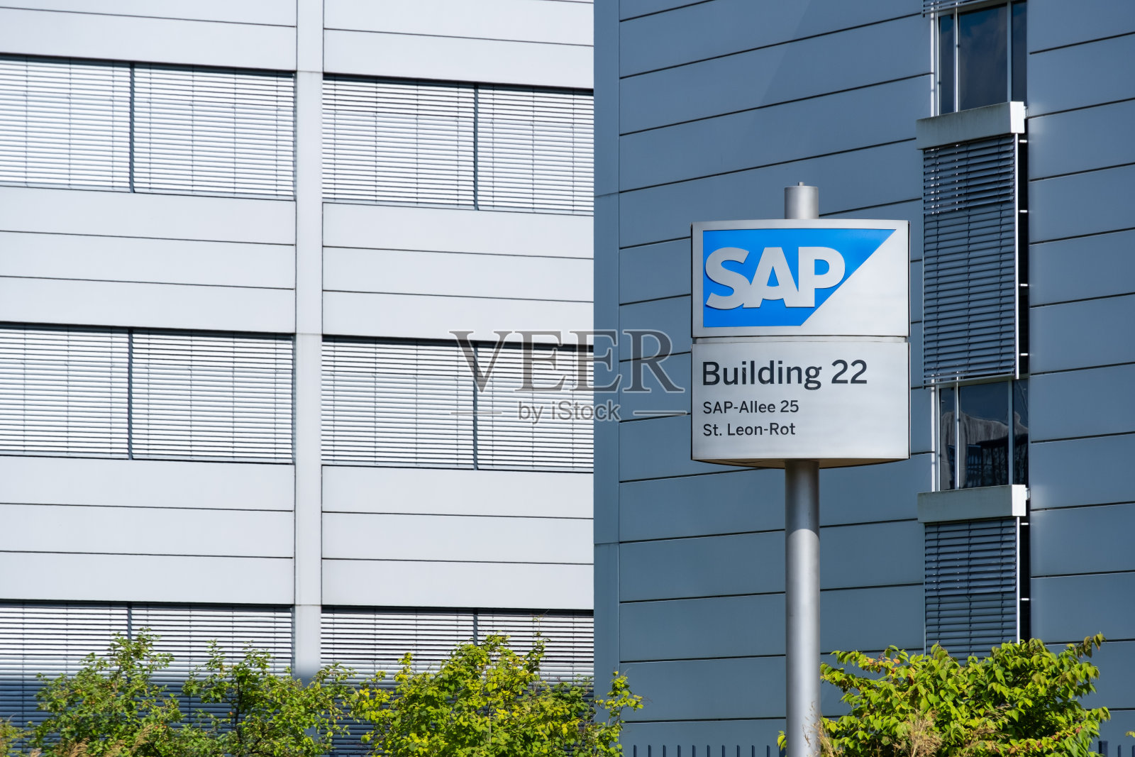 德国跨国软件公司SAP SE，开发企业软件来管理业务运营和客户关系，资源规划，St.Leon-Rot，德国- 2024年7月29日照片摄影图片