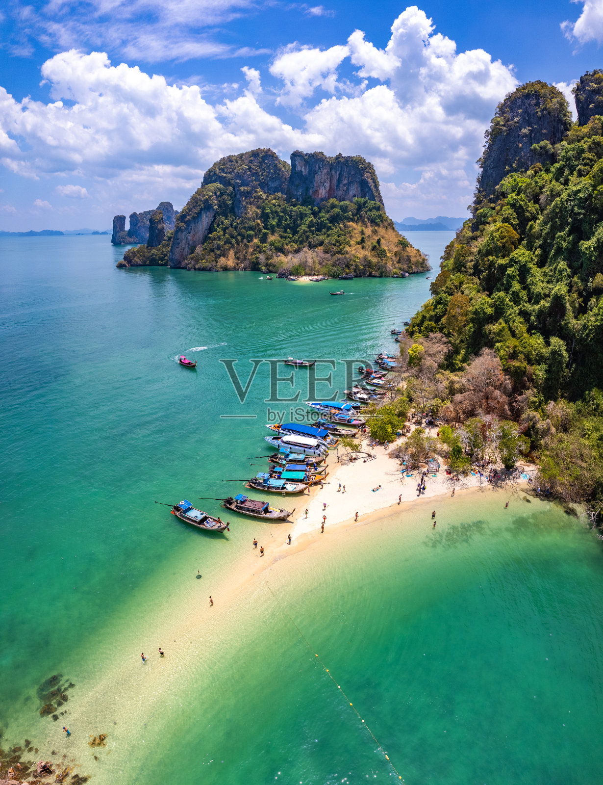 泰国甲米的Pakbia岛鸟瞰图照片摄影图片