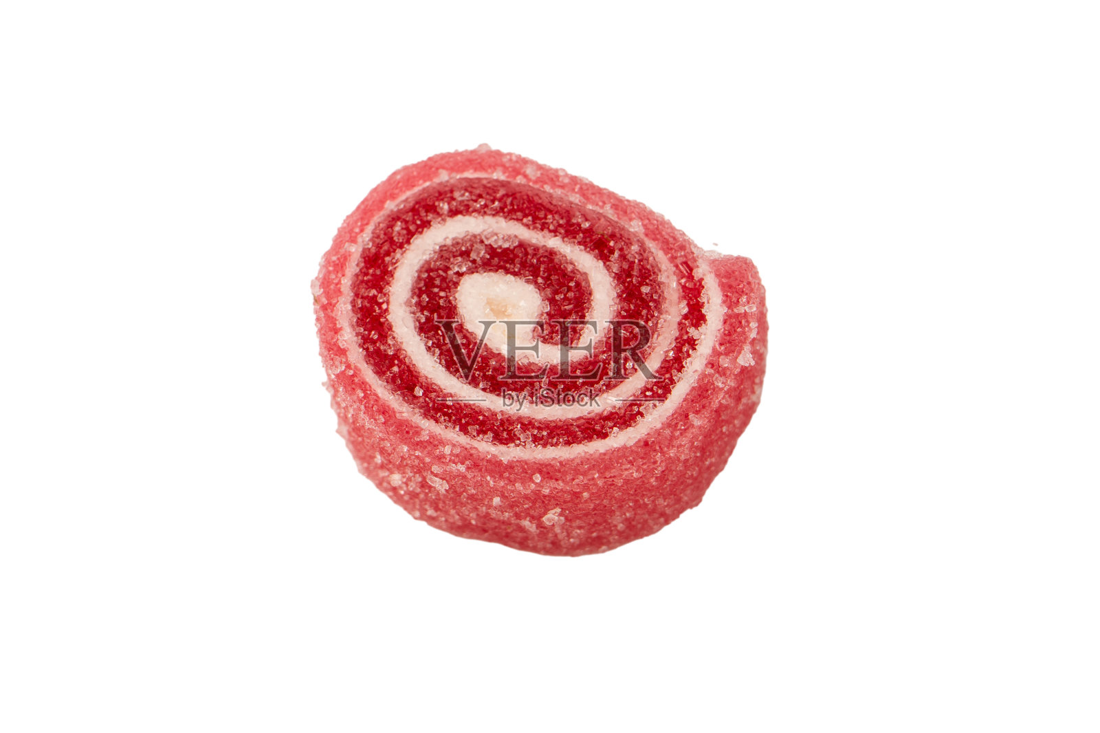 果冻甜糖果卷孤立在一个白色的背景。果酱糖果。照片摄影图片