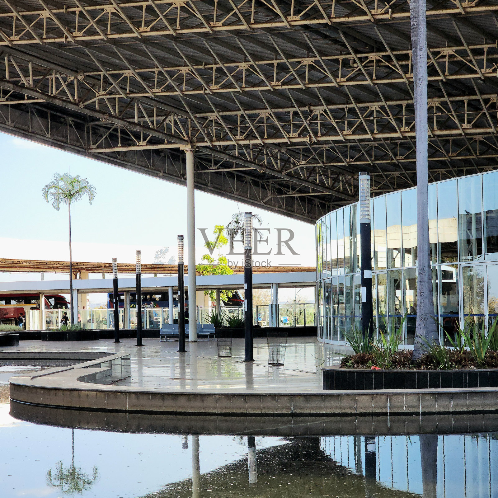 巴西首都Brasília公交总站的全景。照片摄影图片