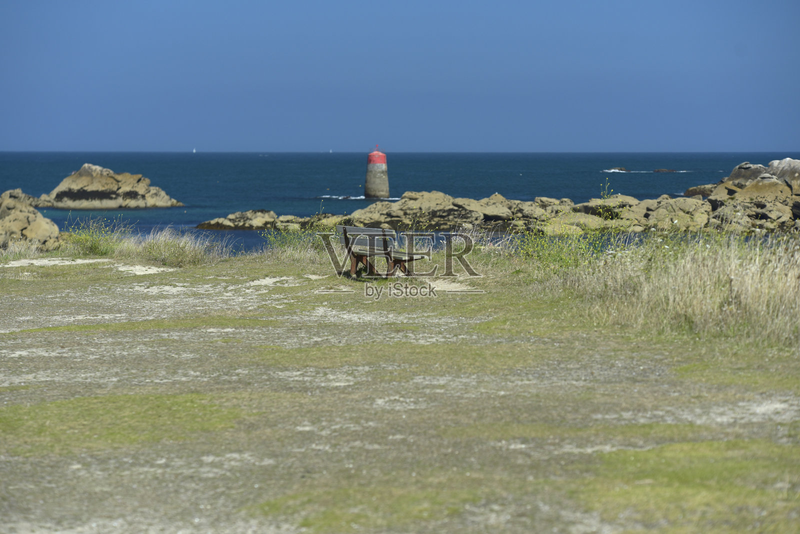 布列塔尼海岸，兰德海岬照片摄影图片